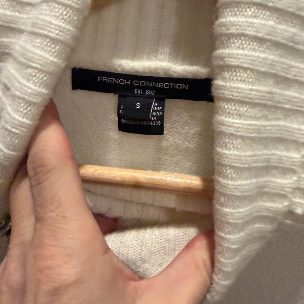 French Connection Cream Cowl Neck Sweater - Picture 8 of 12